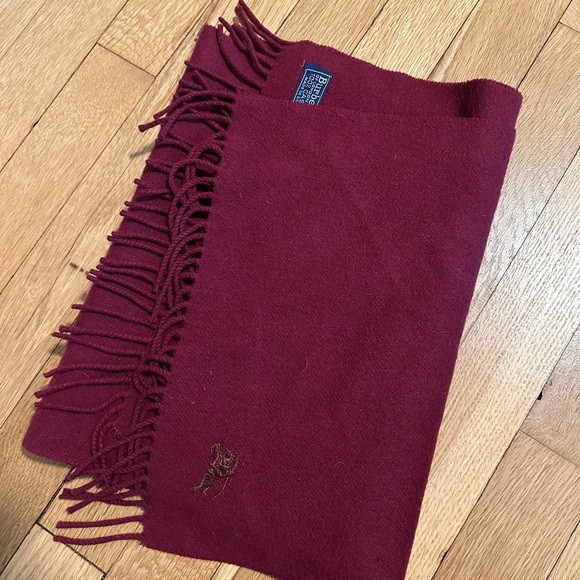 Burberry Cashmere Burgundy Scarf - Picture 1 of 4